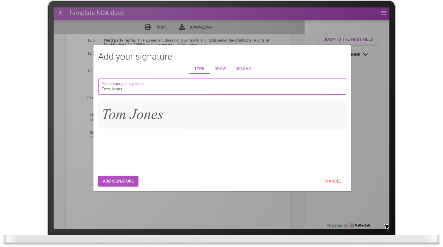 Electronic signatures – legally binding and secure
