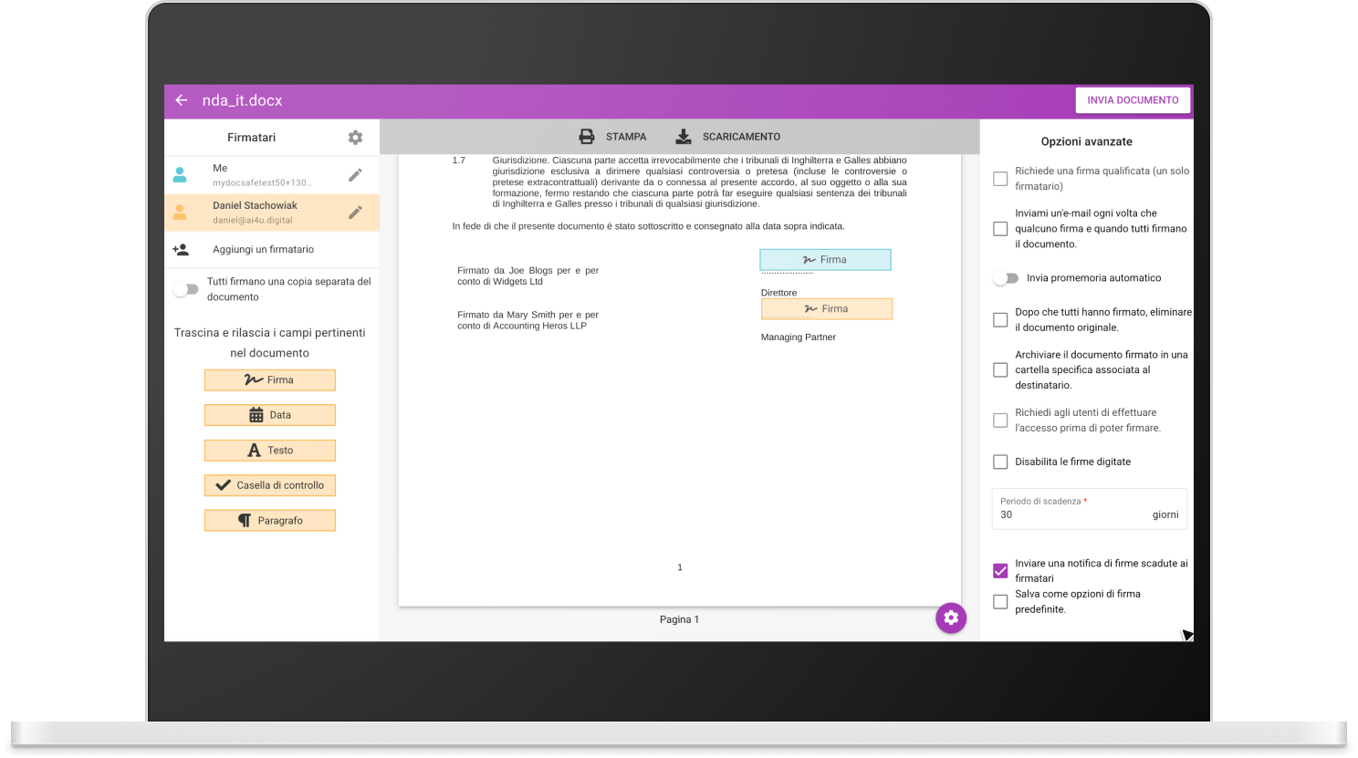 Electronic signatures – legally binding and secure