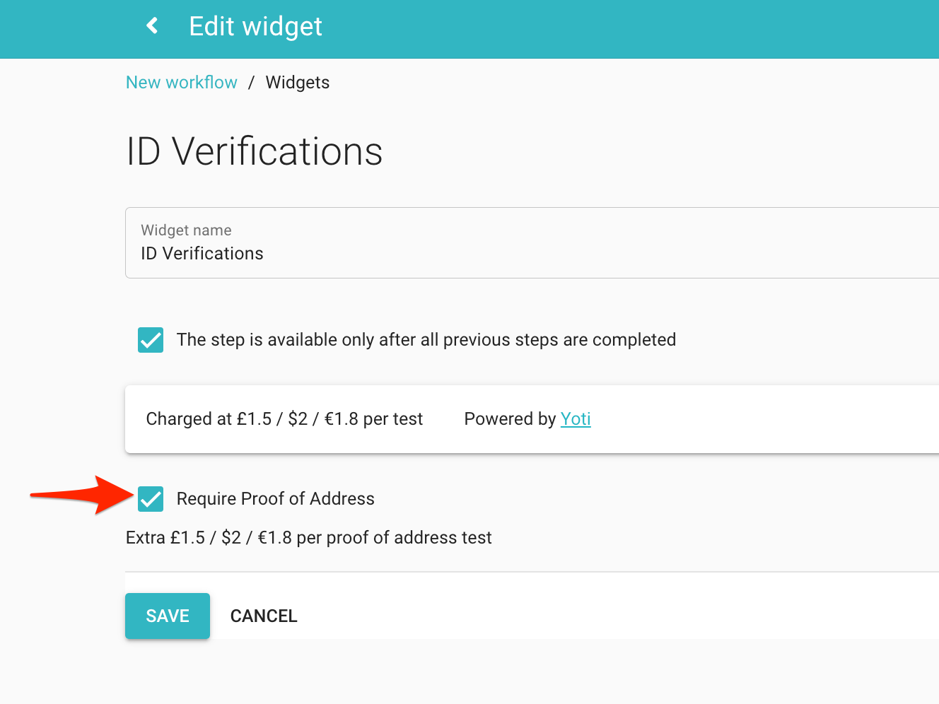 Adressnachweisprüfung - MyDocSafe Workflows