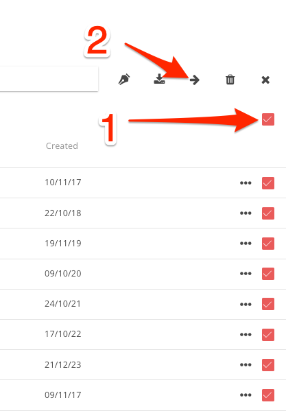 Seleziona i documenti da spostare in MyDocSafe