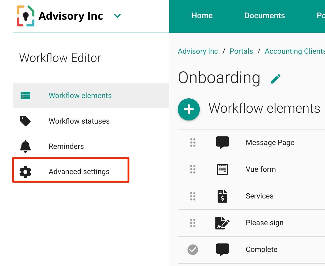 MyDocSafe робочі процеси – розширені налаштування