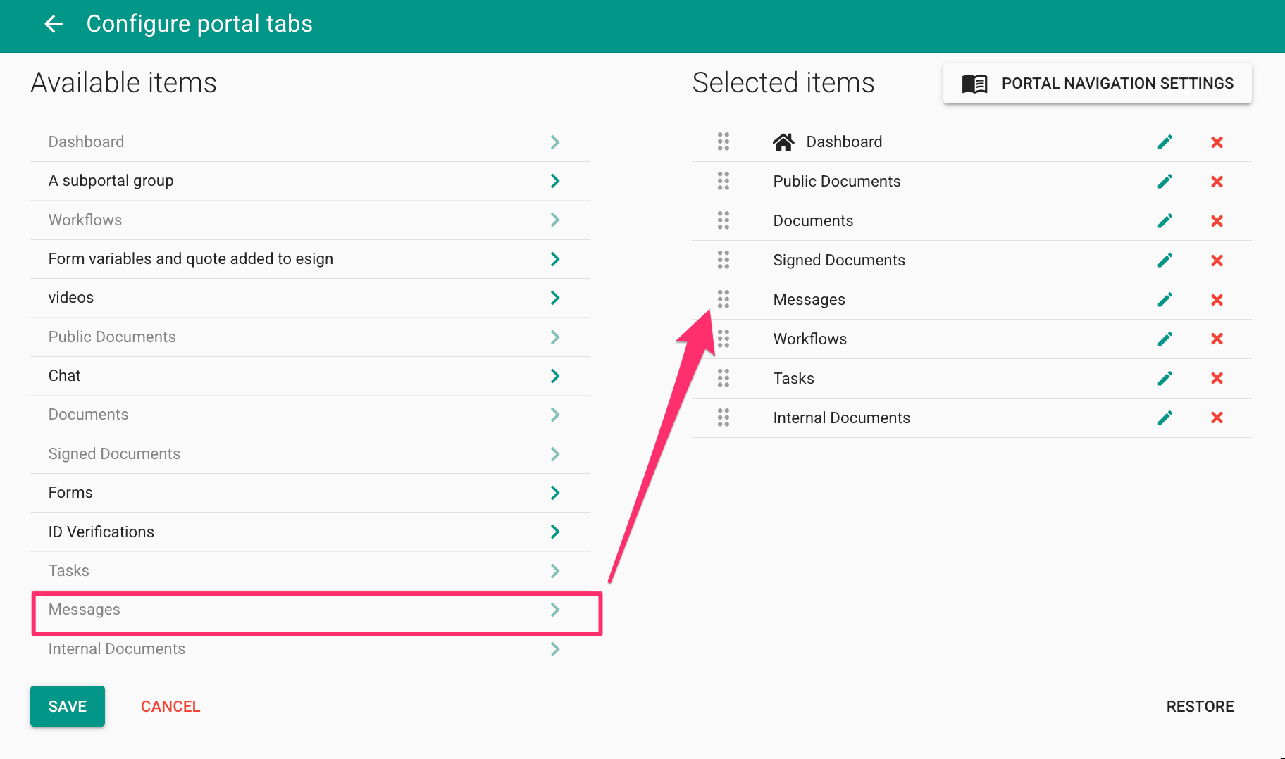 Aktivieren Sie den Nachrichten-Tab in den Kundenportalen – mydocsafe