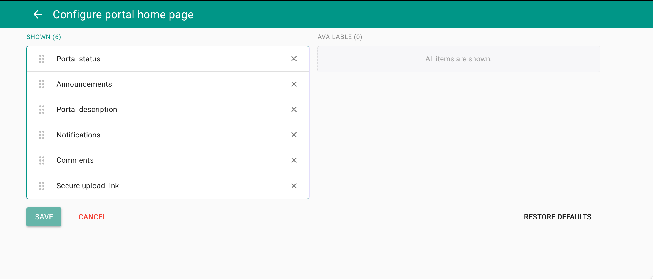 MyDocSafe configurar página inicial do portal por grupo