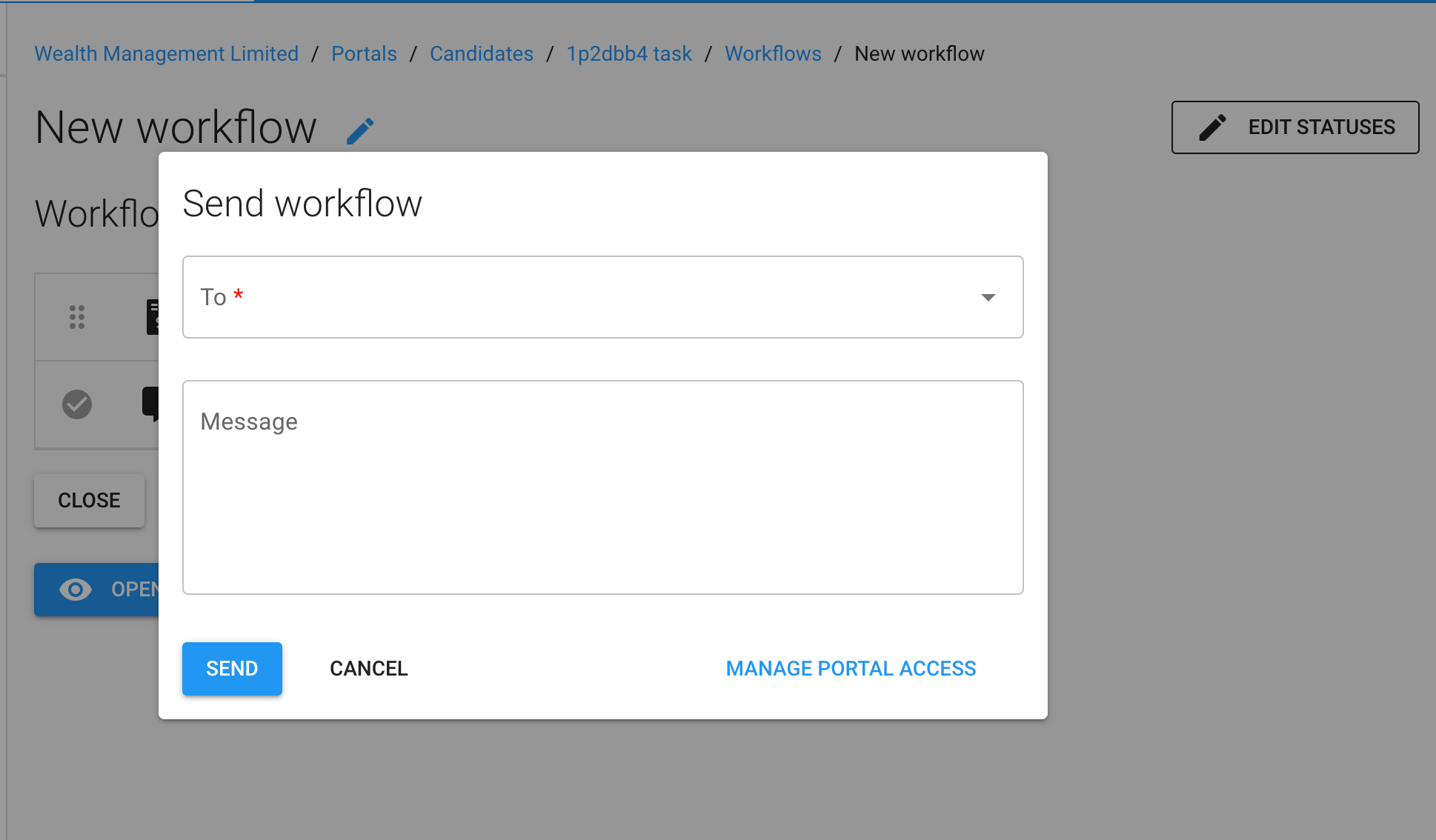 Send a SalesFlow from a MyDocSafe portal